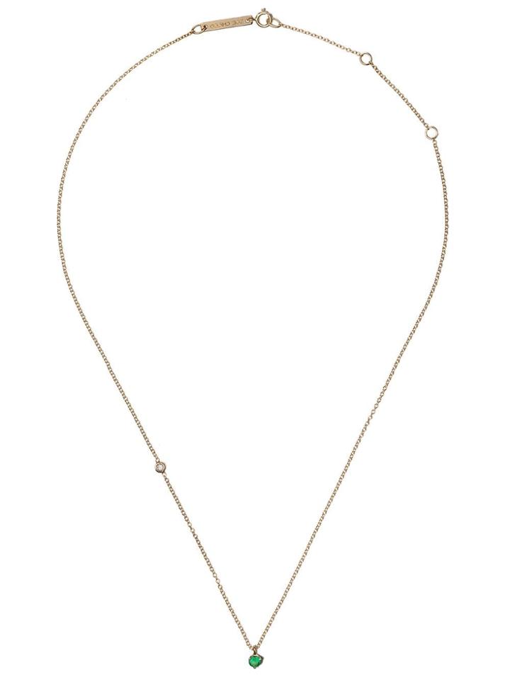 Gemfields X Zoë Chicco 14kt Yellow Gold Off Set Emerald And Diamond
