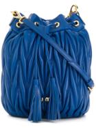 Miu Miu Quilted Bucket Bag - Blue