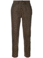 Fendi Vintage Leopard Pattern Long Pants - Brown