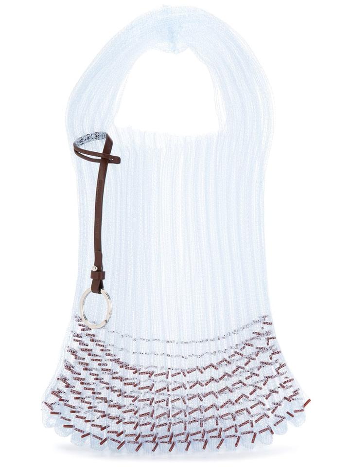 Jil Sander Knitted Shoulder Bag - Blue