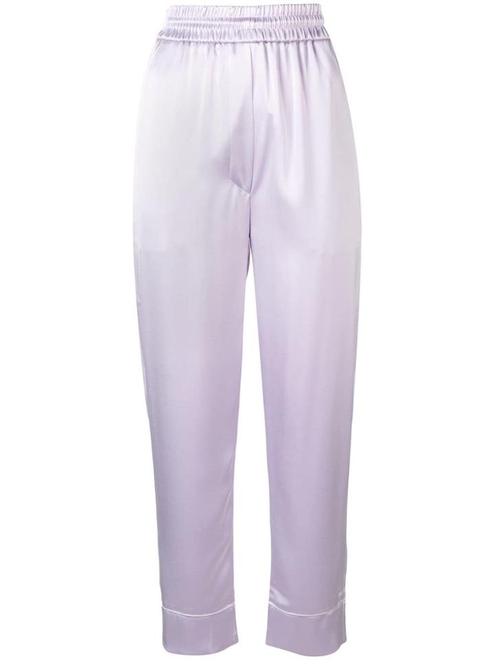 Nanushka Letylila Cropped Trousers - Purple