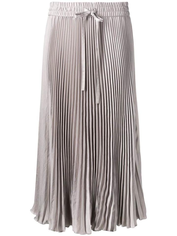 Red Valentino Sunray Pleated Skirt - Grey