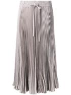 Red Valentino Sunray Pleated Skirt - Grey