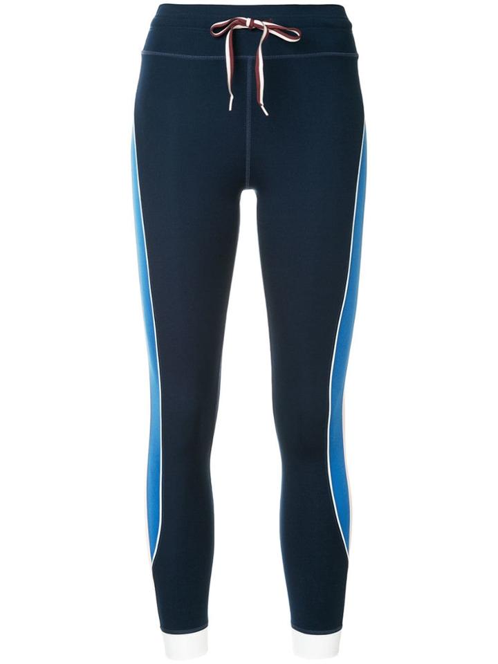 The Upside Side Strip Leggings - Blue