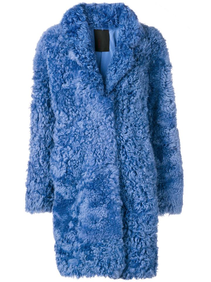 Liska Long Sleeved Winter Coat - Blue
