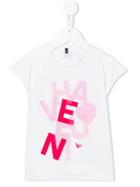 Armani Junior Logo Print T-shirt, Girl's, Size: 6 Yrs, White