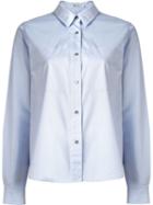 T By Alexander Wang Chest Pocket Shirt, Women's, Size: 2, Blue, Cotton