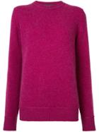 The Elder Statesman Cashmere Crew Neck Jumper - Pink & Purple