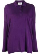 Snobby Sheep. Long Sleeve Polo Shirt - Purple