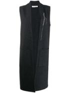 Falke Long-line Wool Sleevegilet - Grey