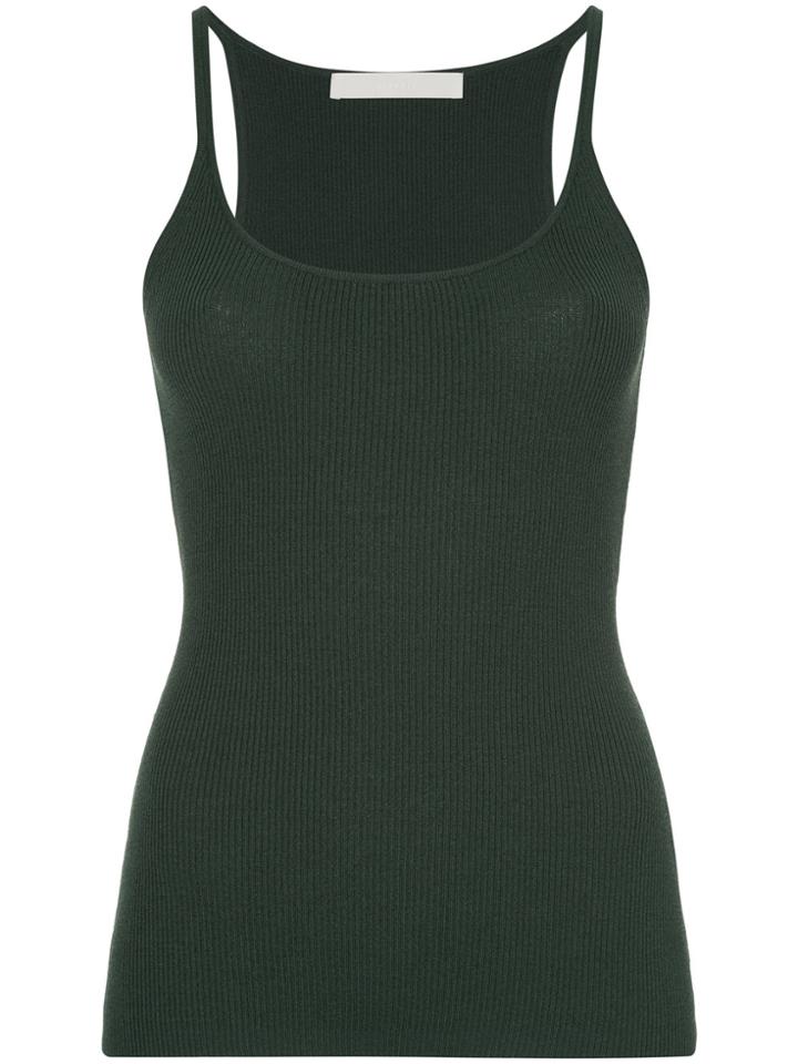 Dion Lee Fitted Fine Knit Rib Tank - Green