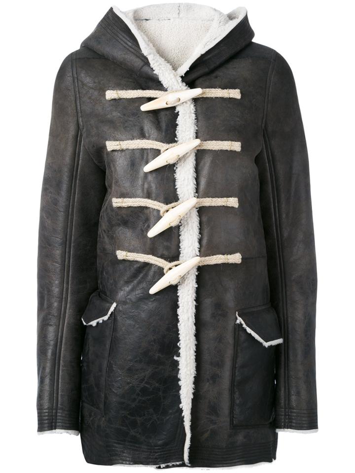 Rick Owens Toogle Hooded Jacket - Black