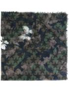 Valentino Valentino Garavani Camustars And Floral Scarf, Men's, Green, Silk/cashmere/modal