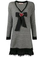 Twin-set Embellished Heart Dress - Black