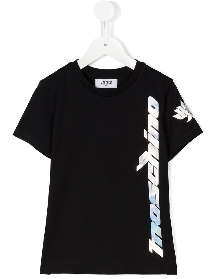 Moschino Kids Logo Print T-shirt, Boy's, Size: 10 Yrs, Black