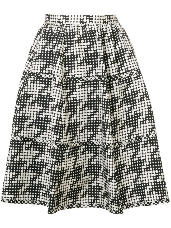 Bottega Veneta Polka-dot Flared Skirt - Black