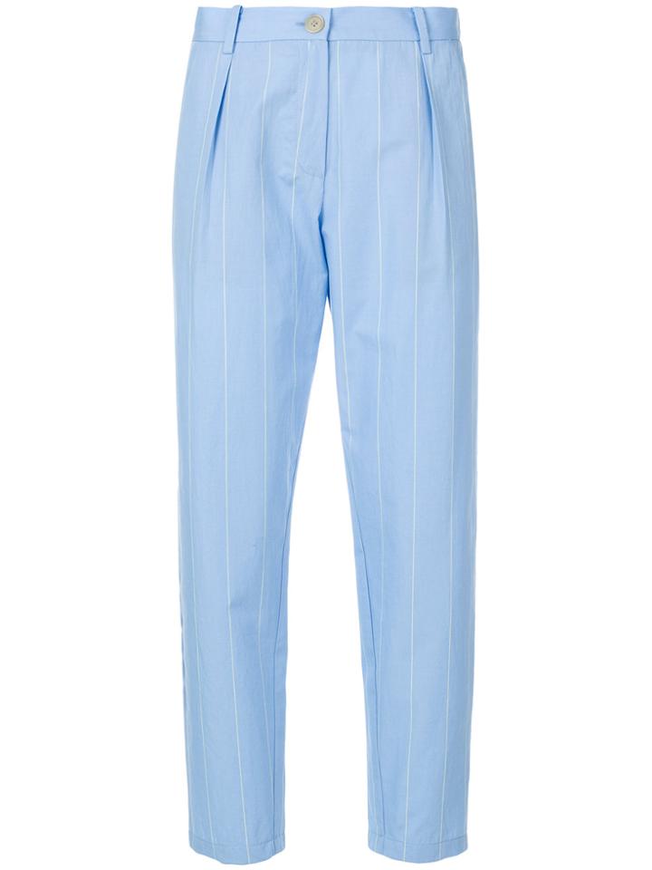 Erika Cavallini Cropped Tailored Trousers - Blue