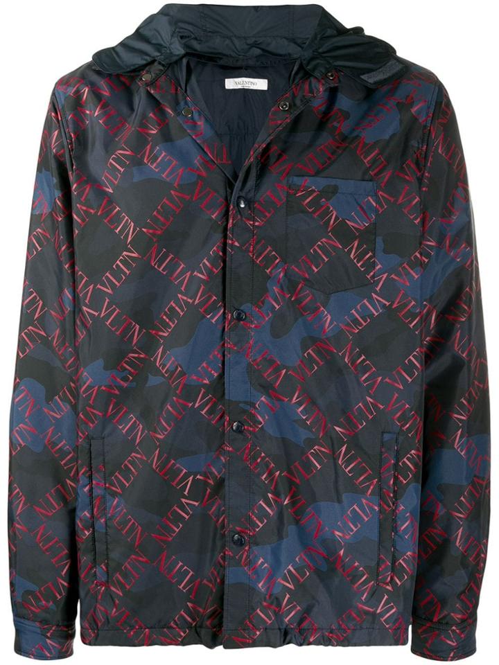 Valentino Vltn Camouflage Jacket - Blue