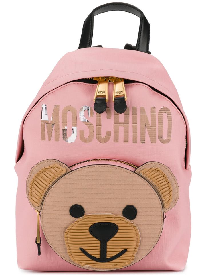Moschino Toy Bear Backpack - Pink & Purple