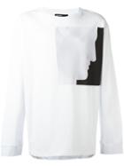 Raf Simons Profile Print T-shirt, Size: Small, White, Cotton