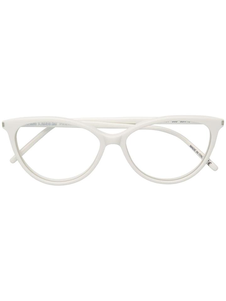Saint Laurent Eyewear Cat Eye Frame Glasses - White
