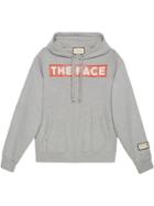 Gucci Hooded Sweatshirt With The Face - Grey