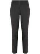 Piazza Sempione Mid Rise Straight Trousers - Grey