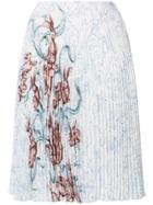 Prada Pleated Print Skirt - Multicolour