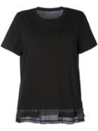 Sacai - Ribbon Trimmed Blouse - Women - Cotton/polyester/cupro/rayon - 2, Black, Cotton/polyester/cupro/rayon
