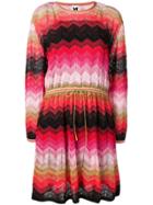 M Missoni Zigzag Knit Jumper Dress - Pink