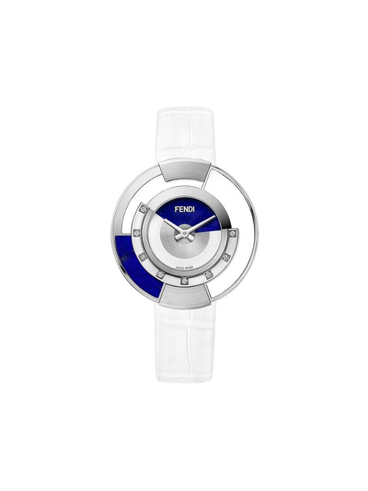 Fendi Embellished Policromia Watch - White