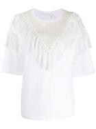 See By Chloé Oversized Tassel Trim T-shirt - White