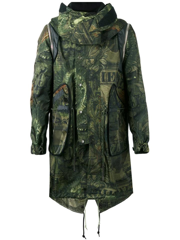 Givenchy - Printed Hooded Jacket - Men - Cotton/polyamide/polyester/viscose - 48, Green, Cotton/polyamide/polyester/viscose
