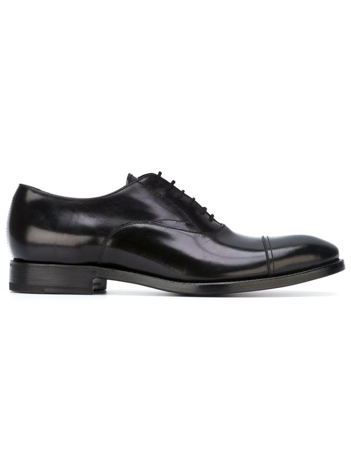 Henderson Baracco Classic Oxford Shoes, Men's, Size: 42, Black, Calf Leather/leather