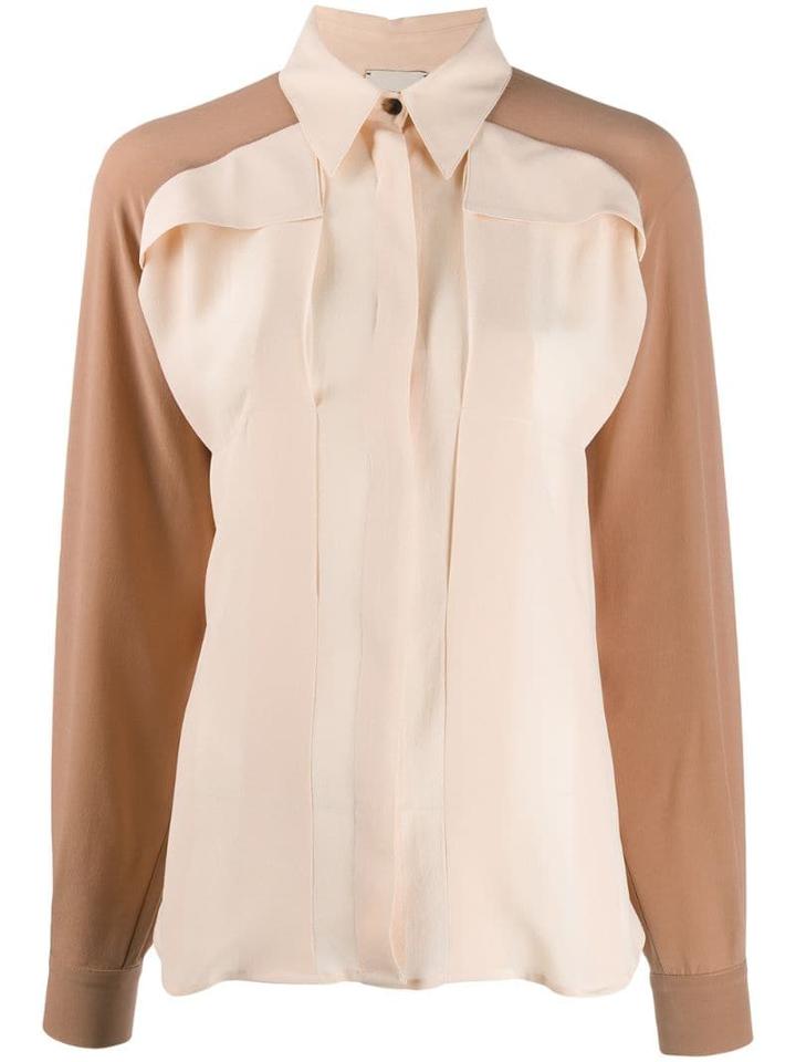 Alysi Long-sleeved Two-tone Shirt - Neutrals