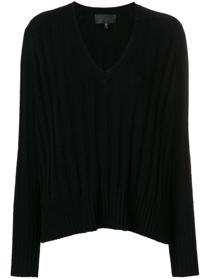 Nili Lotan Maddox V-neck Sweater - Black