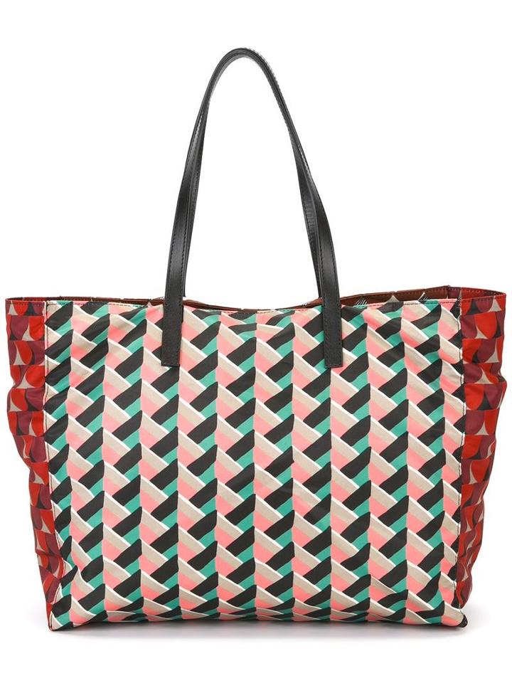 Red Valentino Geometric Pattern Tote, Women's, Polyester