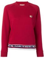 Maison Kitsuné Fox Head Patch Sweatshirt - Red