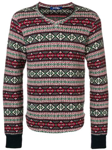 Junya Watanabe Comme Des Garçons Pre-owned Intarsia Jumper - Blue