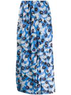 Christian Wijnants Long Floral Skirt - Blue