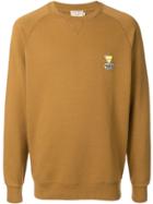 Maison Kitsuné Relaxed-fit Embroidered Logo Sweatshirt - Brown