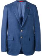 Isaia - Two Button Blazer - Men - Silk/linen/flax/cupro/wool - 48, Blue, Silk/linen/flax/cupro/wool