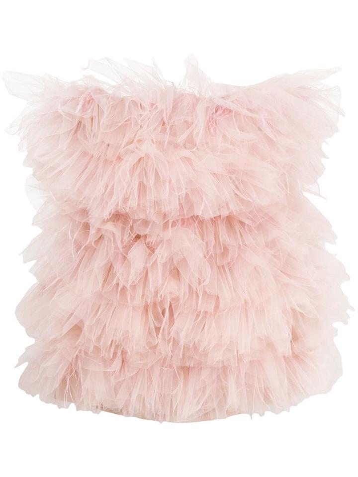 Loulou Ruffled Tulle Mini Skirt - Pink