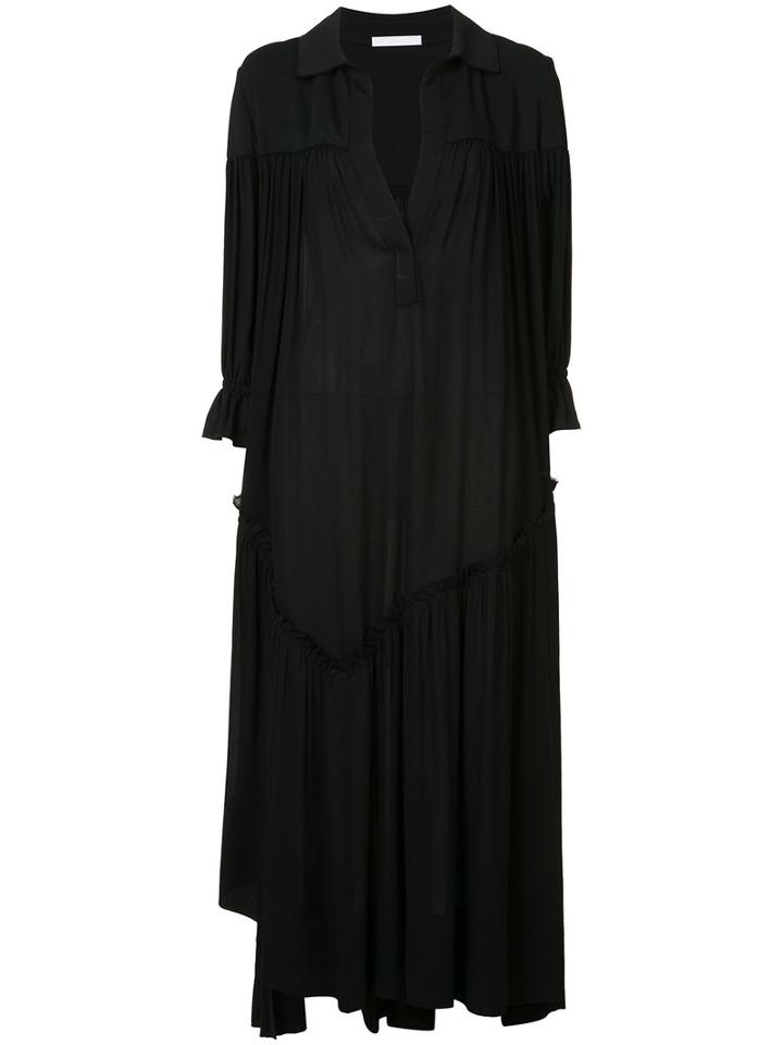 Victor Alfaro Maxi Dress, Women's, Size: 6, Black, Elastodiene/viscose