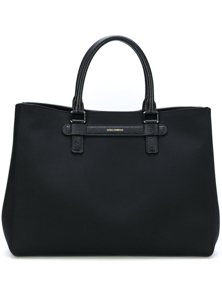 Dolce & Gabbana Embossed Logo Tote Bag - Black