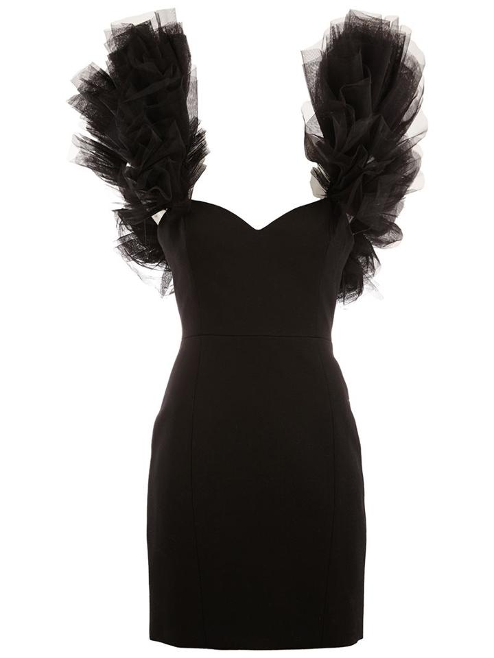 Saint Laurent Layered Shoulder Mini Dress