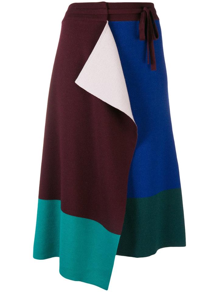 Kenzo Drawstring Wrap Skirt - Pink & Purple