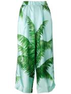 F.r.s For Restless Sleepers Palm Leaf Print Pyjama Trousers - Blue