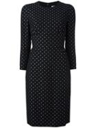 Givenchy Star Print Shift Dress, Women's, Size: 36, Black, Silk/polyester/acetate