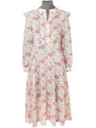 Junya Watanabe Knitted Roll-neck Floral Dress - Yellow & Orange